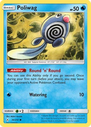 Poliwag (36) (36) 036/214  SM  Unbroken Bonds - Common
