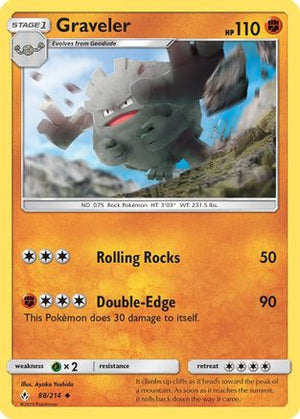 Graveler 088  SM  Unbroken Bonds - Uncommon