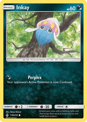 Inkay 118/214  - Reverse Holofoil SM  Unbroken Bonds - Common