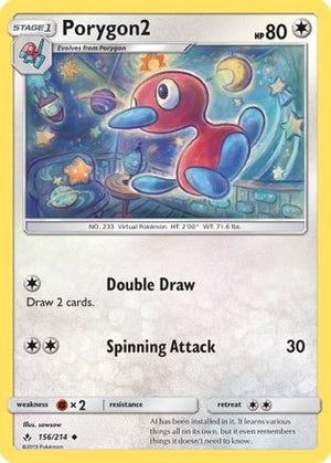 Porygon2 156/214  - Reverse Holofoil SM  Unbroken Bonds - Uncommon