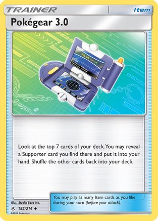 Pokegear 3.0 182/214  - Reverse Holofoil SM  Unbroken Bonds - Uncommon