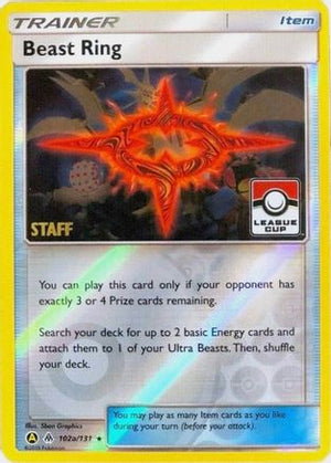Beast Ring (League Cup) [Staff] 102a/131  - Reverse Holofoil League & Championship Cards - Promo