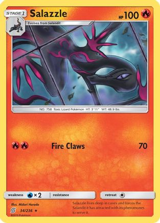 Salazzle (34) (34) 034  SM  Unified Minds - Rare