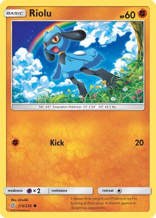Riolu (115) (115) 115/236  - Reverse Holofoil SM  Unified Minds - Common