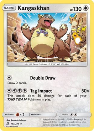 Kangaskhan 163/236  - Reverse Holofoil SM  Unified Minds - Holo Rare