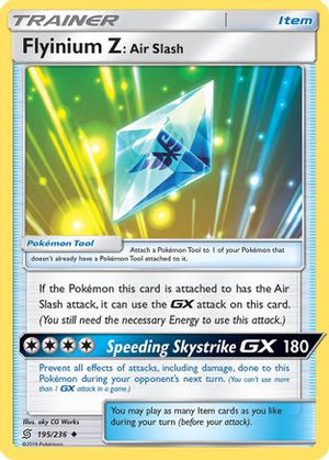 Flyinium Z: Air Slash 195  - Reverse Holofoil SM  Unified Minds - Uncommon