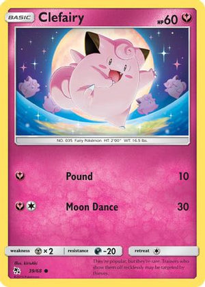 Clefairy (39) (39) 039/68  Hidden Fates - Common