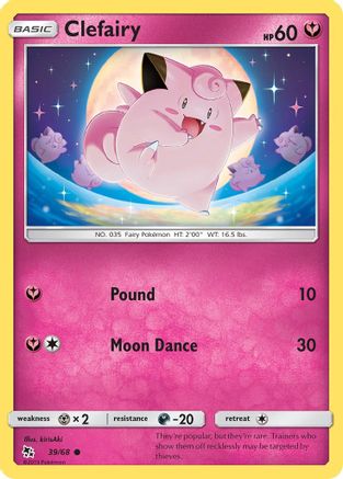 Clefairy (39) (39) 039/68  Hidden Fates - Common