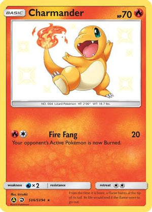 Charmander SV6/SV94  - Holofoil Hidden Fates Shiny Vault - Shiny Holo Rare