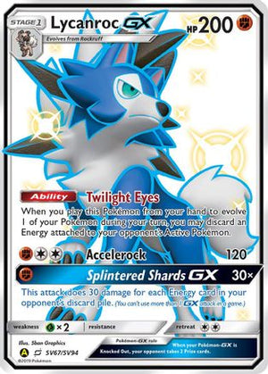 Lycanroc GX (SV67) (SV67) SV67/SV94  - Holofoil Hidden Fates Shiny Vault - Shiny Holo Rare