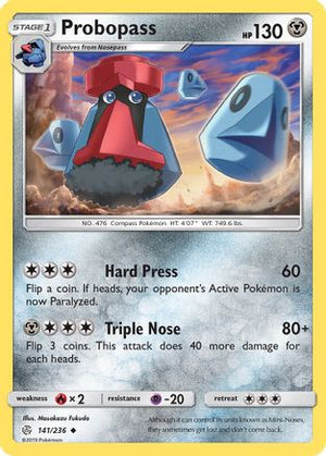 Probopass 141  - Reverse Holofoil SM  Cosmic Eclipse - Uncommon