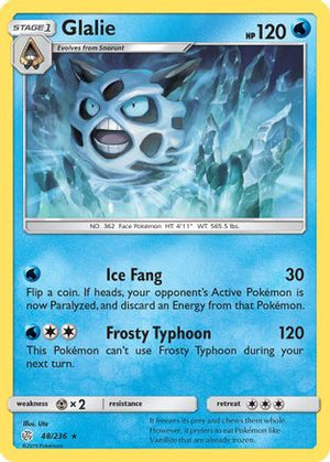 Glalie 048  - Reverse Holofoil SM  Cosmic Eclipse - Rare
