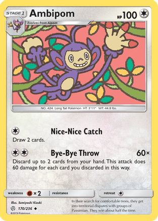 Ambipom 170  SM  Cosmic Eclipse - Uncommon