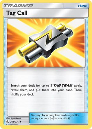 Tag Call 206/236  - Reverse Holofoil SM  Cosmic Eclipse - Uncommon