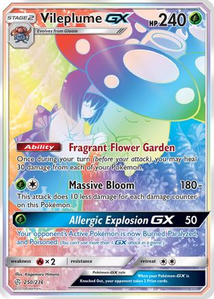 Vileplume GX (Secret) 250/236  - Holofoil SM  Cosmic Eclipse - Secret Rare