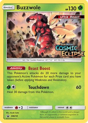 Buzzwole (Prerelease) SM218  - Holofoil SM Promos - Promo