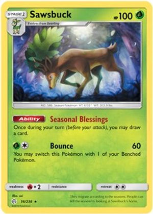 Sawsbuck (Prerelease Kit Exclusive) 016/236  Deck Exclusives - Rare