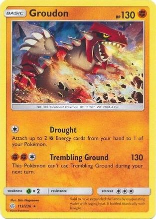 Groudon (Cracked Ice Holo) 113/236  - Holofoil Deck Exclusives - Holo Rare