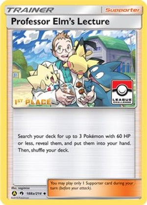 Professor Elm's Lecture (League Challenge) [1st Place] 188a/214  - Reverse Holofoil League & Championship Cards - Promo