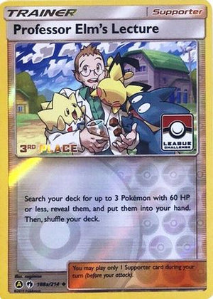 Professor Elm's Lecture (League Challenge) [3rd Place] 188a/214  - Reverse Holofoil League & Championship Cards - Promo