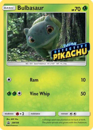 Bulbasaur (Detective Pikachu Stamped) SM198  - Holofoil SM Promos - Promo