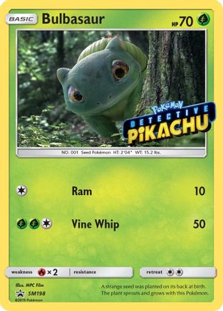 Bulbasaur (Detective Pikachu Stamped) SM198  - Holofoil SM Promos - Promo