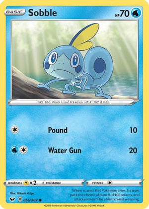Sobble (055) (055) 055/202  - Reverse Holofoil SWSH01 Sword & Shield Base Set - Common