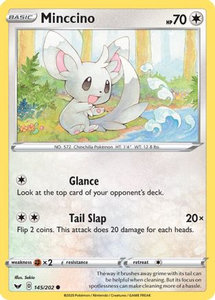 Minccino (145) (145) 145/202  SWSH01 Sword & Shield Base Set - Common