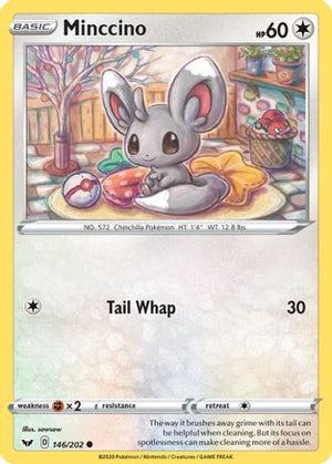 Minccino (146) (146) 146/202  SWSH01 Sword & Shield Base Set - Common