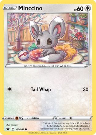 Minccino (146) (146) 146/202  SWSH01 Sword & Shield Base Set - Common