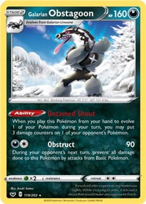 Galarian Obstagoon 119/202  Deck Exclusives - Rare