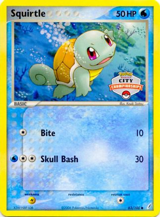 Squirtle (City Championships) 063/100  League & Championship Cards - Promo
