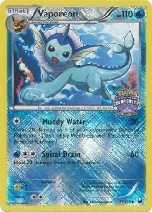Vaporeon (State Championships) 025/108  - Reverse Holofoil League & Championship Cards - Promo