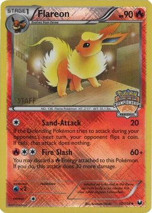 Flareon (Regional Championships) [Staff] 012/108  - Reverse Holofoil League & Championship Cards - Promo
