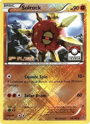 Solrock (Pokemon League) [3rd Place] 064/146  - Reverse Holofoil League & Championship Cards - Promo