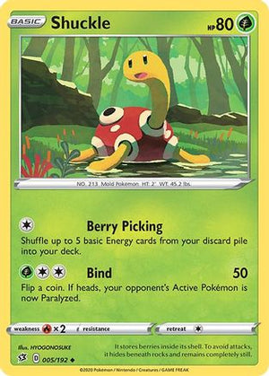 Shuckle 005/192  SWSH02 Rebel Clash - Uncommon