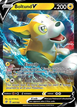 Boltund V 067/192  - Holofoil SWSH02 Rebel Clash - Ultra Rare