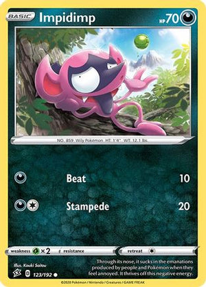Impidimp 123/192  SWSH02 Rebel Clash - Common