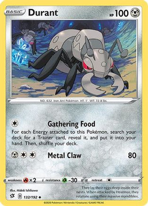 Durant 132/192  SWSH02 Rebel Clash - Uncommon