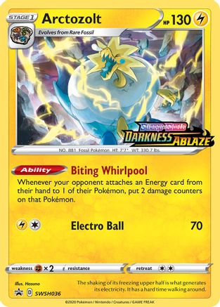 Arctozolt (Prerelease) SWSH036  - Holofoil SWSH Sword & Shield Promo Cards - Promo