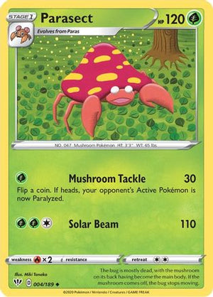 Parasect 004/189  SWSH03 Darkness Ablaze - Uncommon