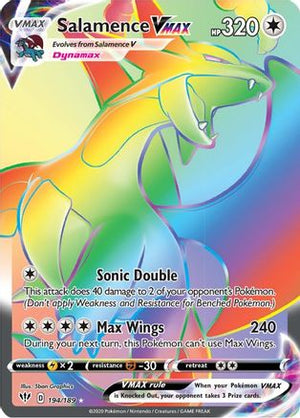 Salamence VMAX (Secret) 194/189  - Holofoil SWSH03 Darkness Ablaze - Secret Rare
