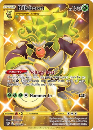 Rillaboom (Secret) 197/189  - Holofoil SWSH03 Darkness Ablaze - Secret Rare