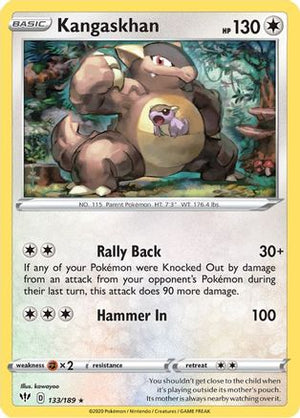 Kangaskhan 133/189  - Reverse Holofoil SWSH03 Darkness Ablaze - Holo Rare