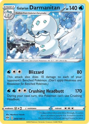 Galarian Darmanitan (44) (44) 044/189  SWSH03 Darkness Ablaze - Rare