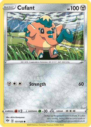 Cufant 131/189  - Reverse Holofoil SWSH03 Darkness Ablaze - Common