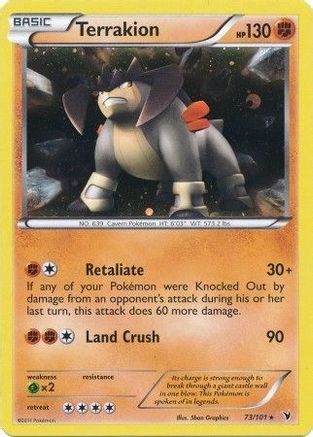 Terrakion (Cosmos Holo) 073/101  - Holofoil Blister Exclusives - Promo