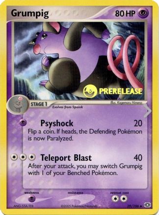 Grumpig (Prerelease) 029/106  Nintendo Promos - Promo