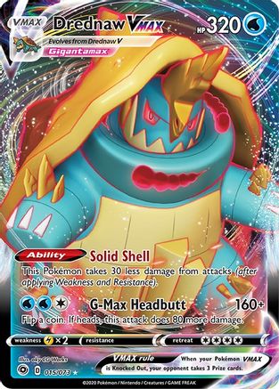 Drednaw VMAX 015/73  - Holofoil Champions Path - Ultra Rare