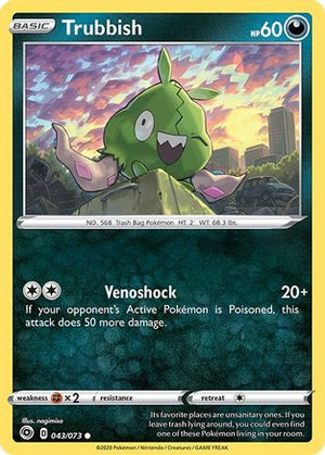Trubbish 043/73  - Reverse Holofoil Champions Path - Common